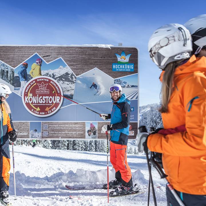 info board skiing area Hochkönig