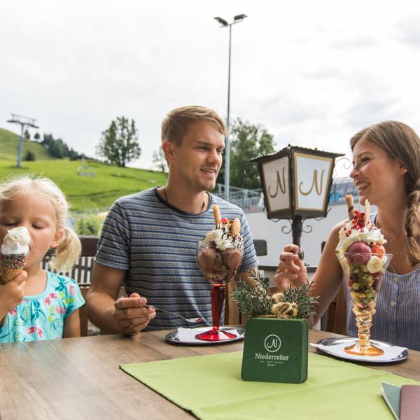 ice cream in Maria Alm Cafe Niederreiter